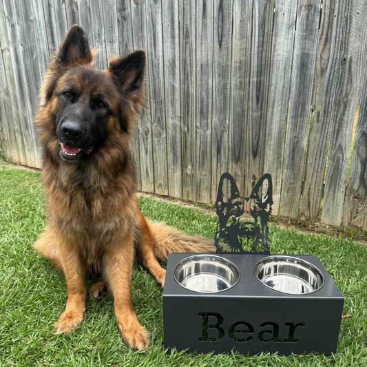 Personalized Dog Bowl Stands