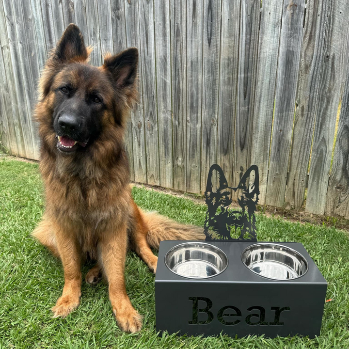 Personalized Dog Bowl Stands