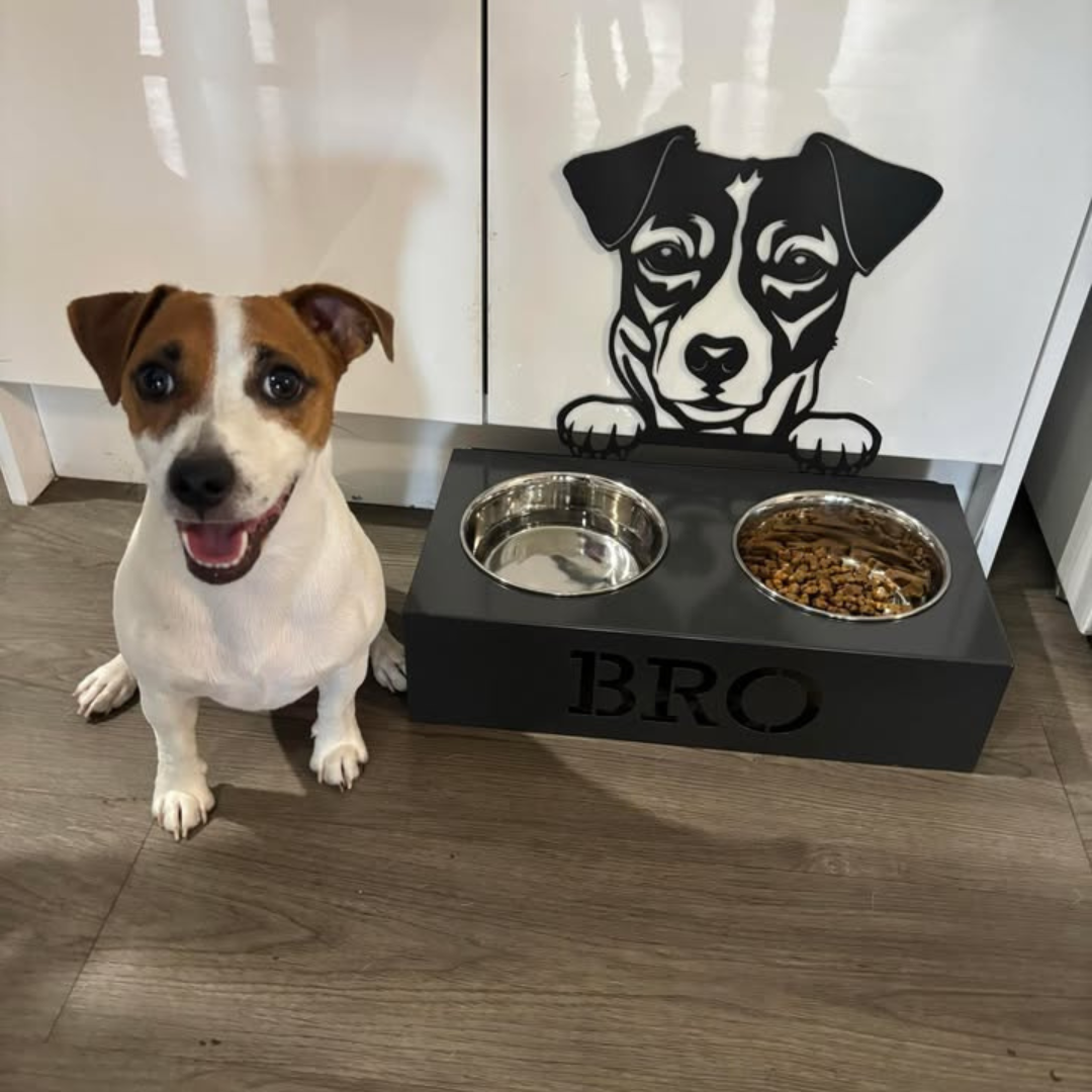 Personalized Dog Bowl Stands