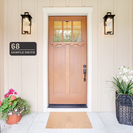 Classic Metal Address Sign - Simplistic image 0